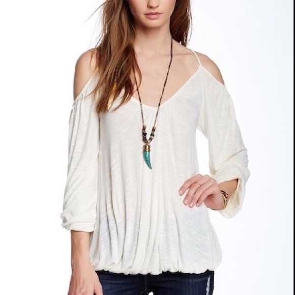 Free People Adelia Cold Shoulder Long Sleeve Top! - Picture 8 of 8